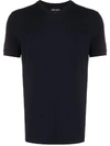 Giorgio Armani Crew Neck T-shirt In Blue