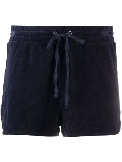 Juicy Couture Velour Shorts In Blue