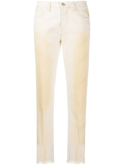 Frankie Morello Faded Straight-leg Jeans In Neutrals