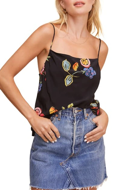 Astr Vivienne Camisole In Black Mixed Fruit Floral