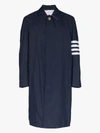 THOM BROWNE 4-BAR FOUR STRIPE OVERCOAT,MOU559A0614514123199