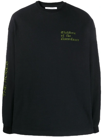 Children Of The Discordance Stop And Smell The Roses Sweatshirt In Black