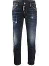 DSQUARED2 PATCH DETAIL CROPPED JEANS