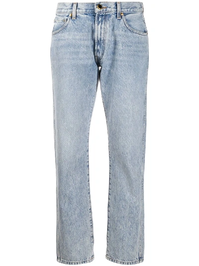 Khaite Kyle Low-rise Straight Jeans In Blue