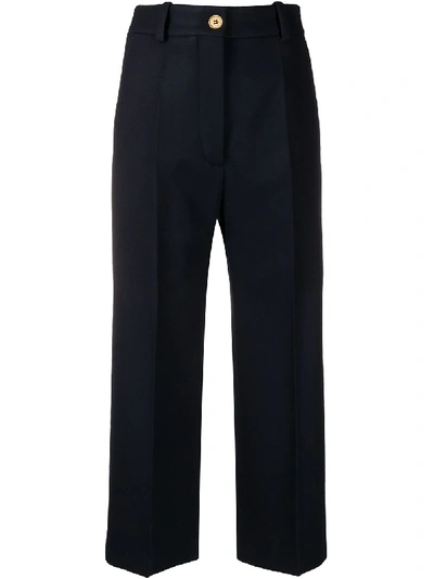 Patou Tailored Cropped Trousers In Blue
