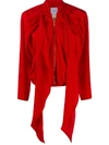 PATOU SILK HANGING SASH JACKET