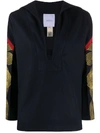 PATOU EMBROIDERED LONG SLEEVE TUNIC