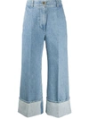 PATOU FLARED TURN-UP JEANS