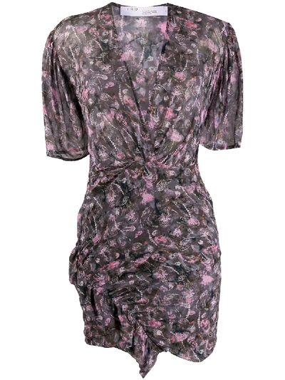 Iro Floral Print Fitted Dress In Black