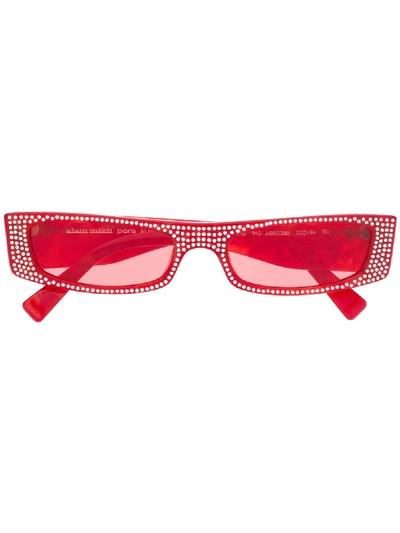 Alain Mikli Edwidge Bejewelled Sunglasses In Rot