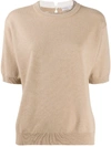 BRUNELLO CUCINELLI KNITTED SHORT SLEEVE JUMPER