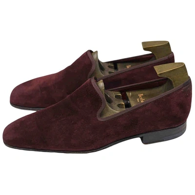 Pre-owned Bally Flats In Burgundy