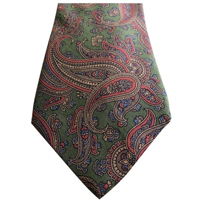 Pre-owned Saint Laurent Silk Tie In Green