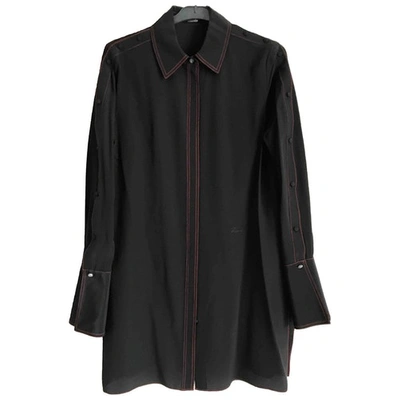 Pre-owned Karl Lagerfeld Silk Shirt In Black