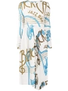 DOROTHEE SCHUMACHER JAZZ BAR PRINT MIDI DRESS