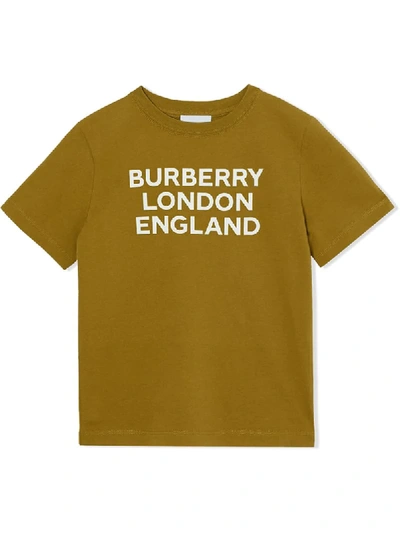 Burberry Kids' Logo印花t恤 In Yellow