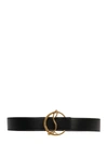 Christian Louboutin Cl Logo Reversible Leather Belt In Nero