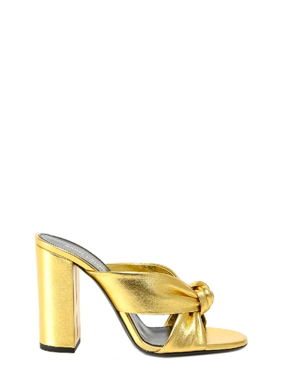 Saint Laurent Sandals In Gold