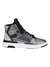 GIVENCHY SILVER-TONE HI-TOP SNEAKERS,11388422