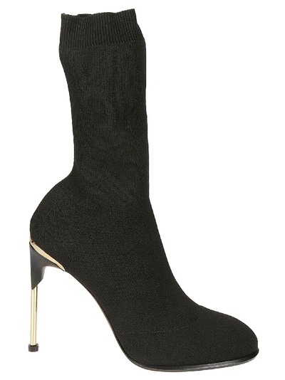 Alexander Mcqueen Edge Sock Pumps In Nero