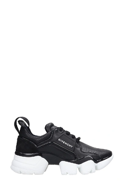 Givenchy Givency Leather Jaw Chunky Sneakers In Nero