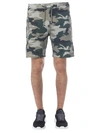 BALMAIN CAMOUFLAGE PRINT BERMUDA,11388619