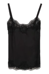 DOLCE & GABBANA LACE TRIM SILK TOP,11390702