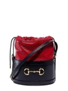 Gucci 1955 Horsebit Azalea Bicolor Leather Bag In Blue