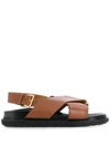 MARNI FUSSBET CRISS-CROSS SANDALS