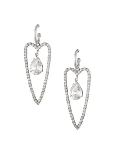 Dannijo Alice Crystal Heart-shaped Drop Earrings