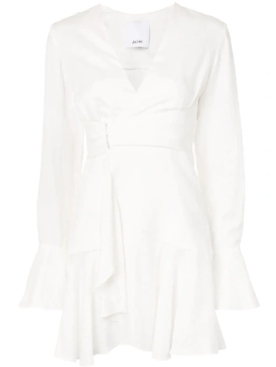 Acler Corsica Wrap Dress In White