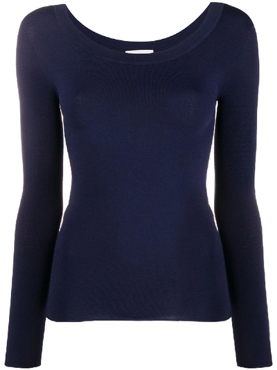 Zanone Fine Knit Jumper In Blue
