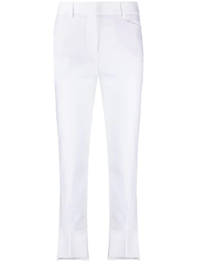 Incotex Cropped Slim Trousers In White