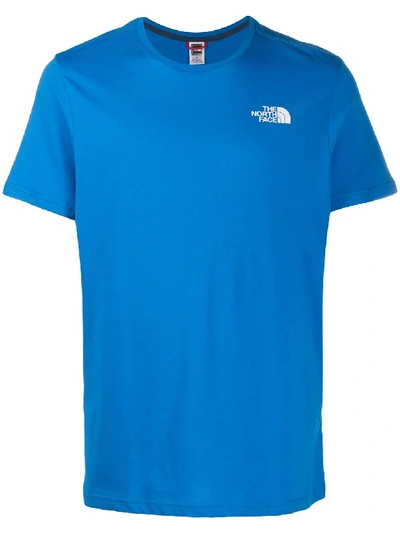 The North Face Logo Print T-shirt In Blue