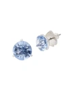 Kate Spade Round Faceted Crystal Stud Earrings In Light Sapphire