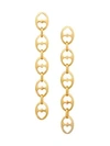 KATE SPADE Goldplated Duo Heart Link Linear Earrings
