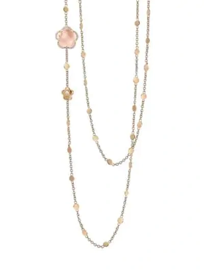Pasquale Bruni Women's Bon Ton 18k Rose Gold, Rose Quartz & Diamond Long Necklace