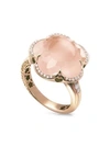 PASQUALE BRUNI WOMEN'S BON TON 18K ROSE GOLD, ROSE QUARTZ & DIAMOND RING,0400012384623