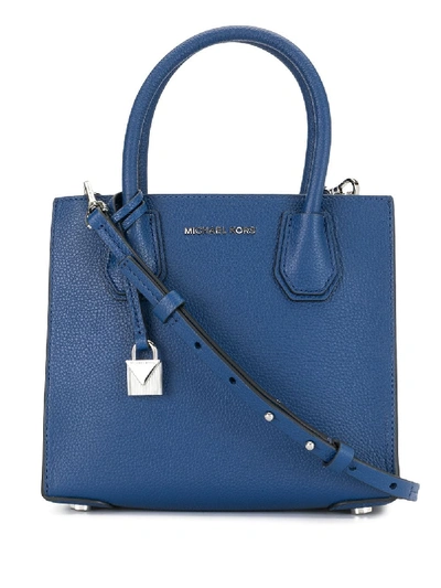 Michael Kors Medium Mercer Tote Bag In Blue