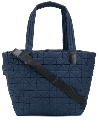 Vee Collective Large Quilted Tote Bag In Blue