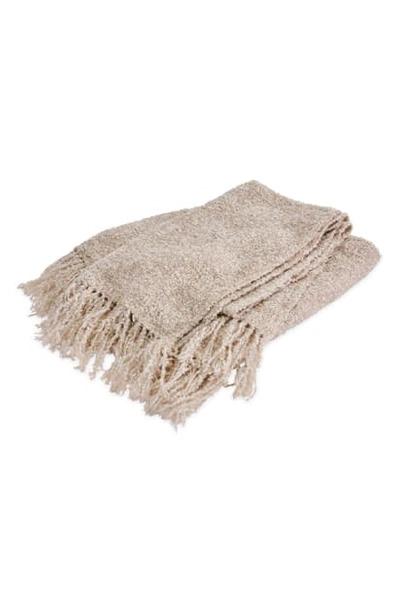 Matouk Clooney Alpaca Blend Throw Blanket In Oat