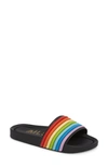 Melissa Beach 3db Rain Slides In Black Multi