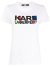 KARL LAGERFELD BAUHAUS STACKED-LOGO T-SHIRT