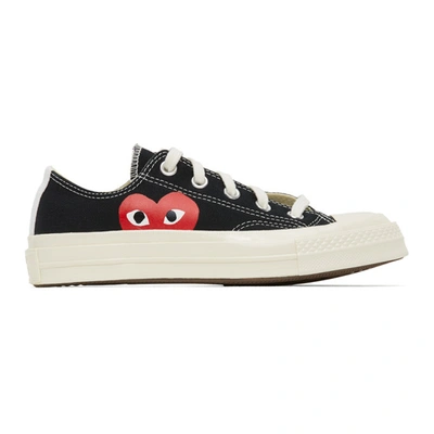 Comme Des Garçons Play Comme Des Garcons Play Black Converse Edition Half Heart Chuck 70 Low Sneakers In Nero