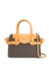 MICHAEL MICHAEL KORS LOGO-PLAQUE MONOGRAM TOTE BAG