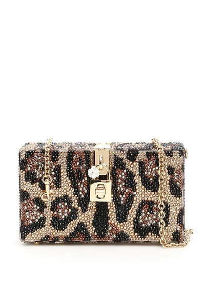 Dolce & Gabbana Dolce Box Bag In Brown,black,gold