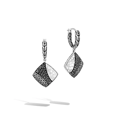 John Hardy Carved Chain Drop Earrings In Blue Sapphire