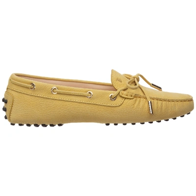 Tod's Women's Leather Loafers Moccasins  Heaven In Yellow