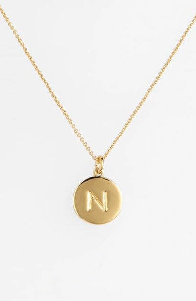 Kate Spade One In A Million Initial Pendant Necklace In N- Gold