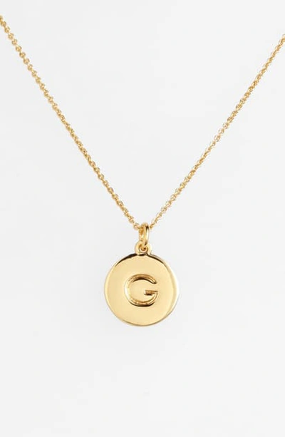 Kate Spade One In A Million Initial Pendant Necklace In G- Gold